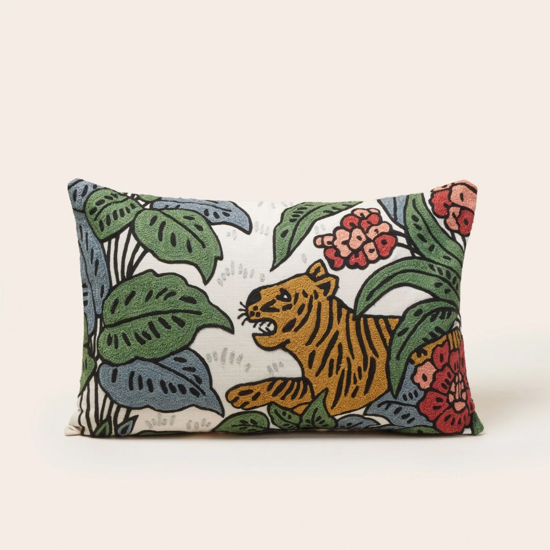 Housse de coussin Tigris ivoire 40x60 cm